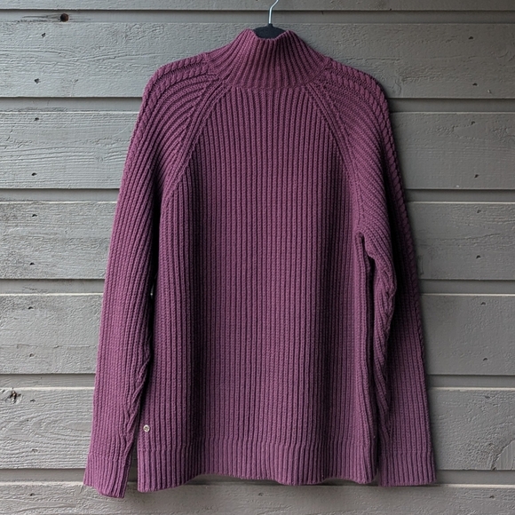NWT Bring the Cozy Turtleneck Sweater Burgundy Cable Knit Size 12 - Picture 8 of 10